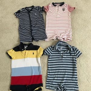 Bundle of 4 Polo Ralph Lauren rompers